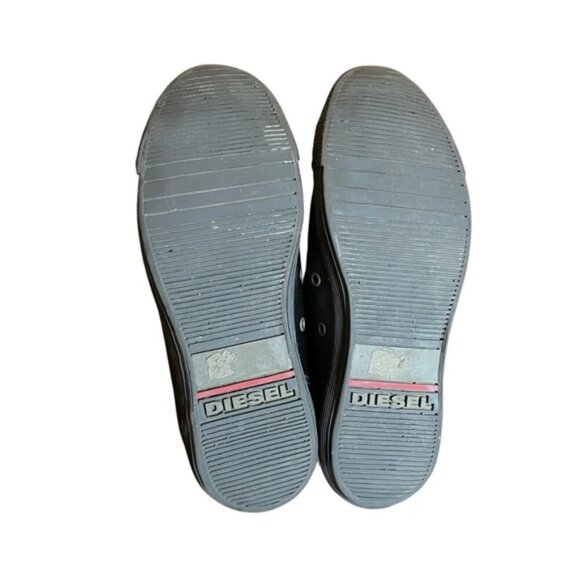 Diesel Industry Nostalgia Leather Sneakers Black US 9 Y2K - Picture 5 of 16